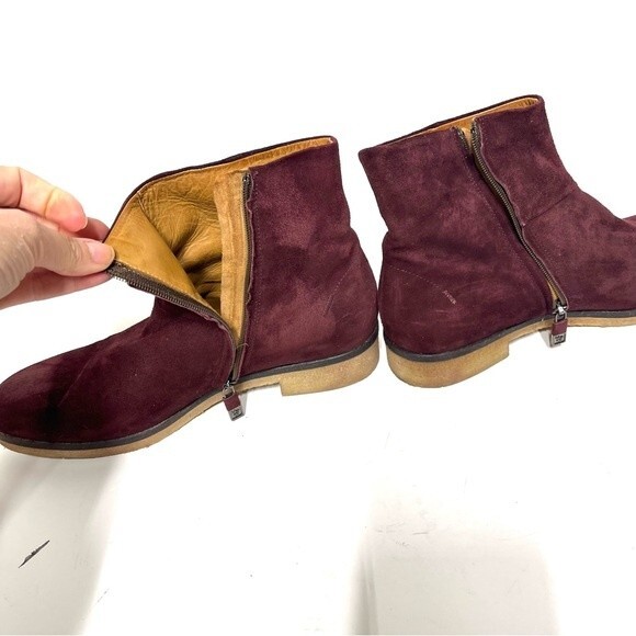 Alberto Fermani Burgundy Suede Ankle Boots 39 - Picture 4 of 10